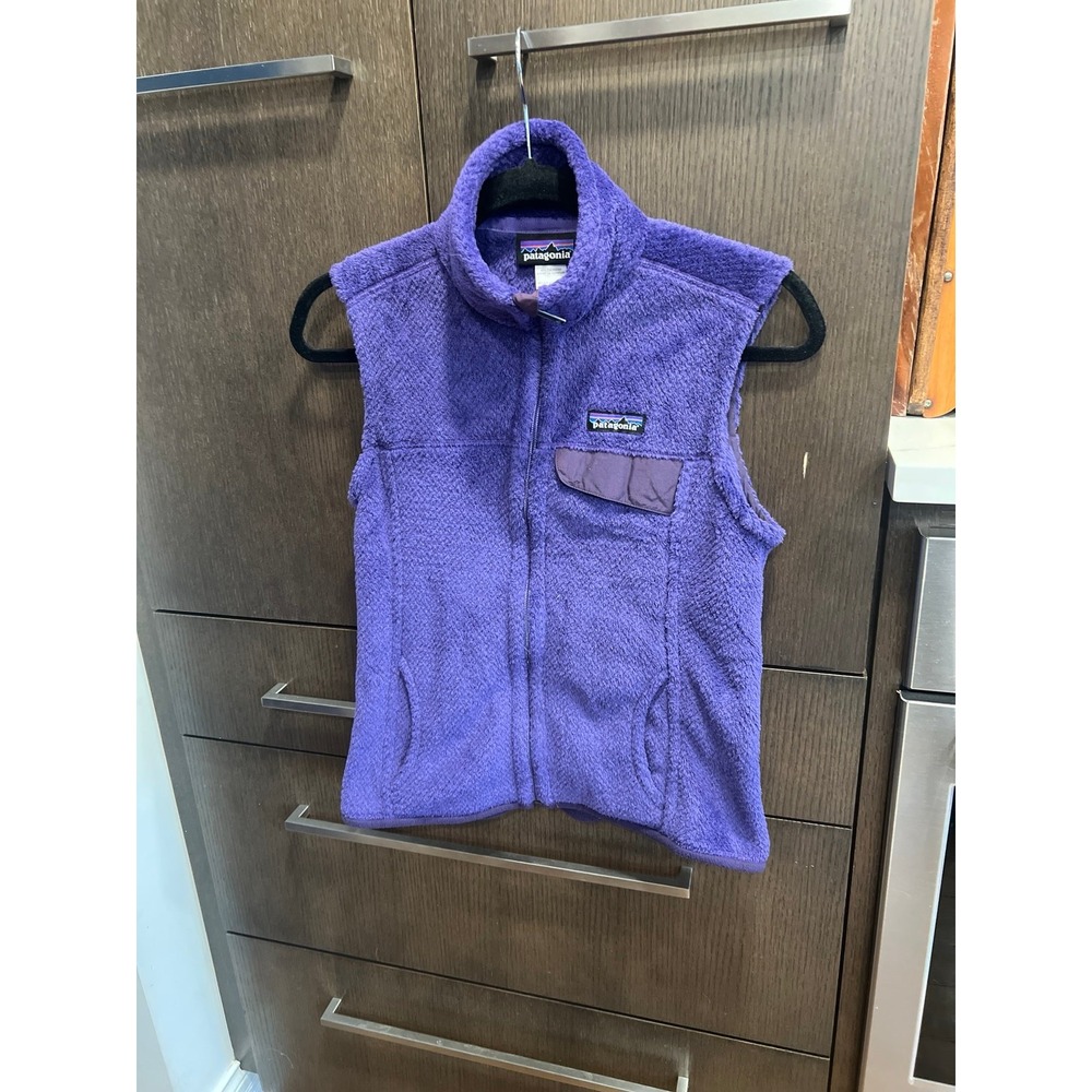 Patagonia Women's Re-tool Fleece Vest Purple Full Zip Size Small EUC